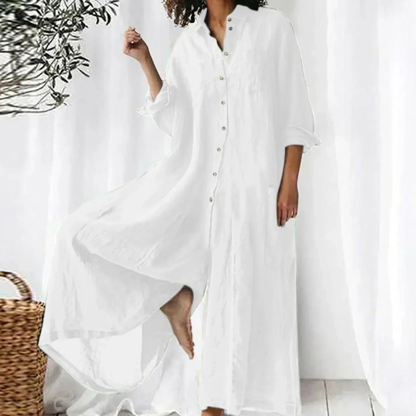 Loose Fit Wide-Leg Jumpsuit – Lightweight and Comfortable