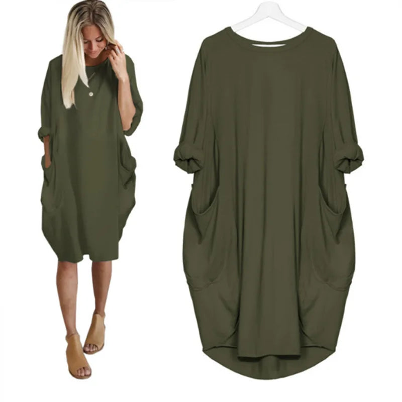 Oversized Cotton Midi Dress – Relaxed and Airy