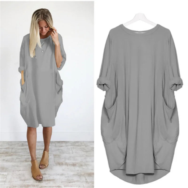 Oversized Cotton Midi Dress – Relaxed and Airy