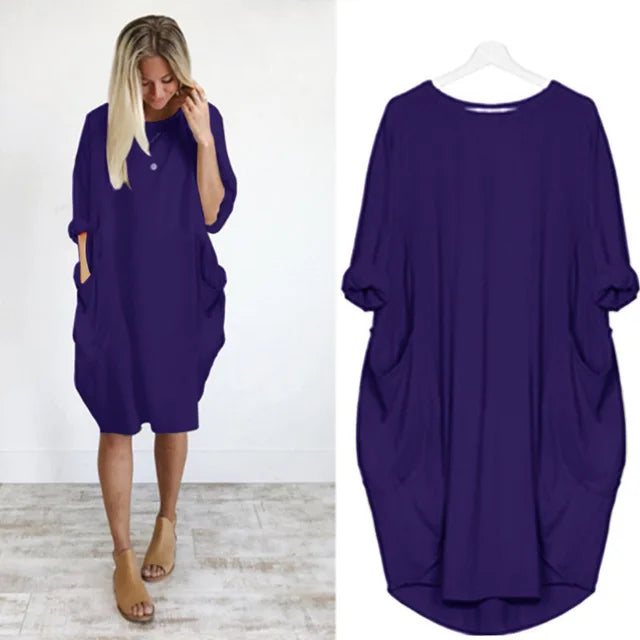 Oversized Cotton Midi Dress – Relaxed and Airy