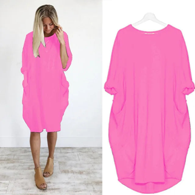 Oversized Cotton Midi Dress – Relaxed and Airy