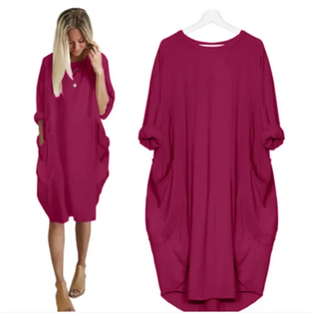 Oversized Cotton Midi Dress – Relaxed and Airy