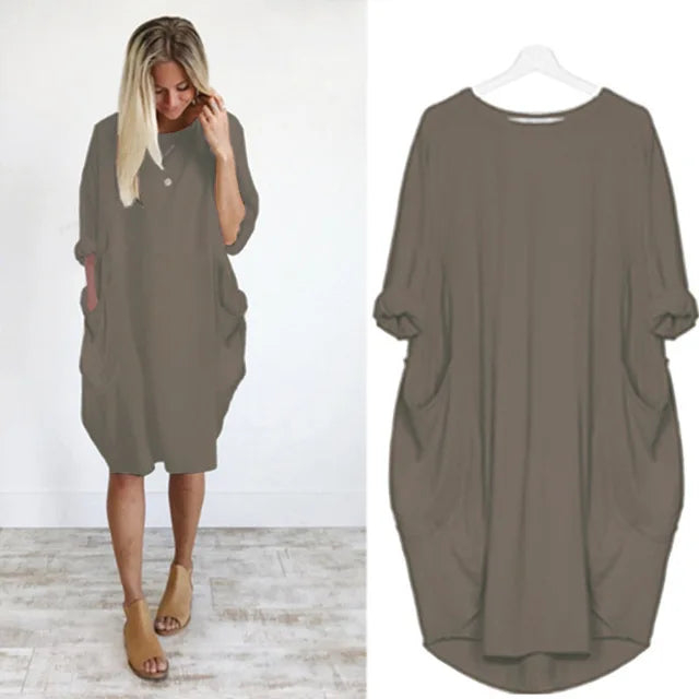 Oversized Cotton Midi Dress – Relaxed and Airy