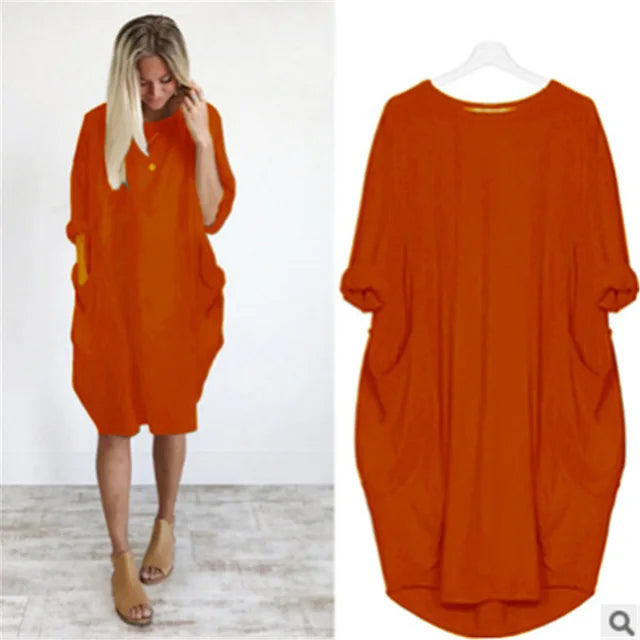 Oversized Cotton Midi Dress – Relaxed and Airy