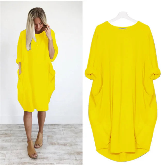 Oversized Cotton Midi Dress – Relaxed and Airy