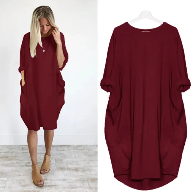 Oversized Cotton Midi Dress – Relaxed and Airy