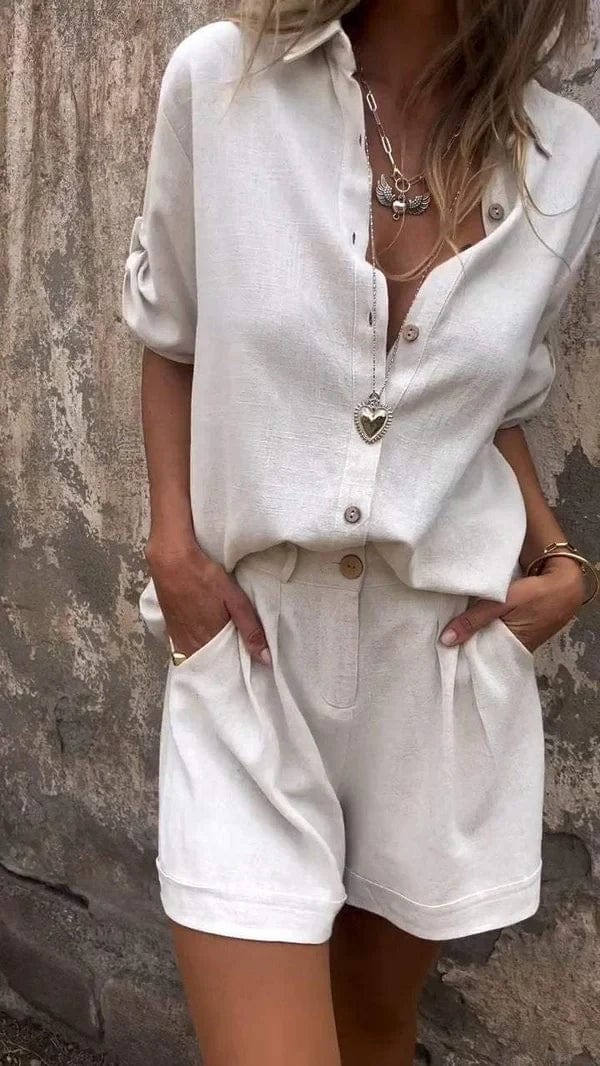 Relaxed Shirt and Shorts Set – Lightweight Summer Outfit