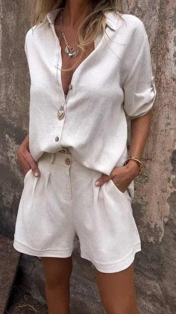 Relaxed Shirt and Shorts Set – Lightweight Summer Outfit