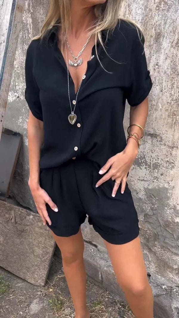 Relaxed Shirt and Shorts Set – Lightweight Summer Outfit