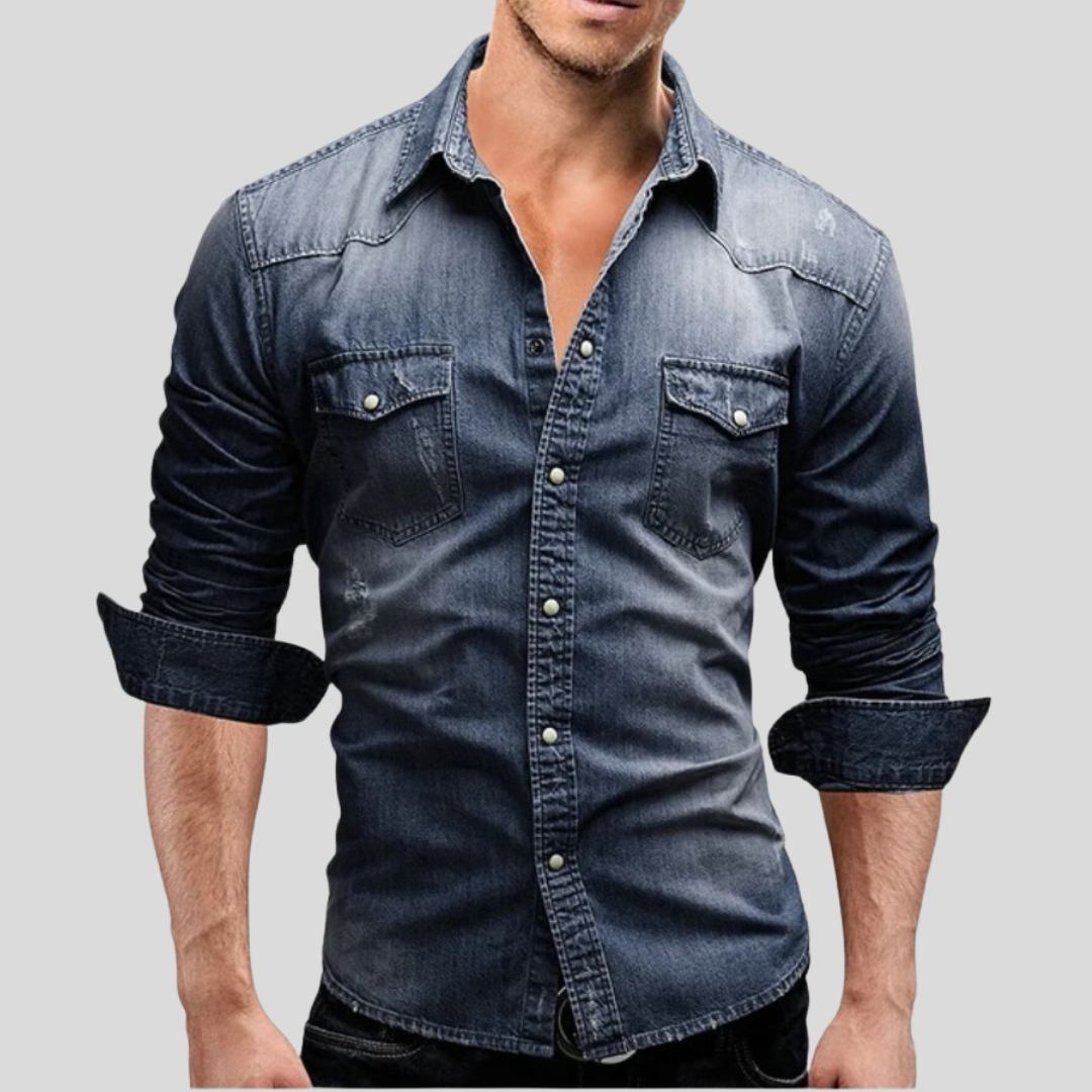 Slim Fit Denim Shirt – Lightweight Classic for Men