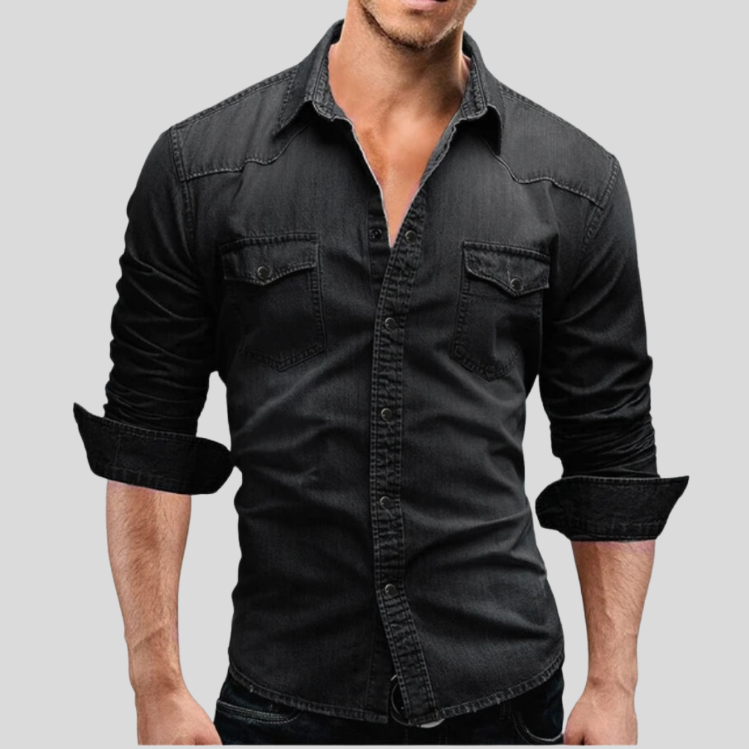 Slim Fit Denim Shirt – Lightweight Classic for Men