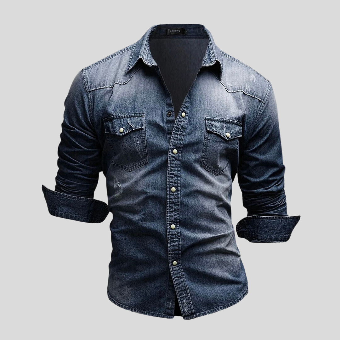 Slim Fit Denim Shirt – Lightweight Classic for Men