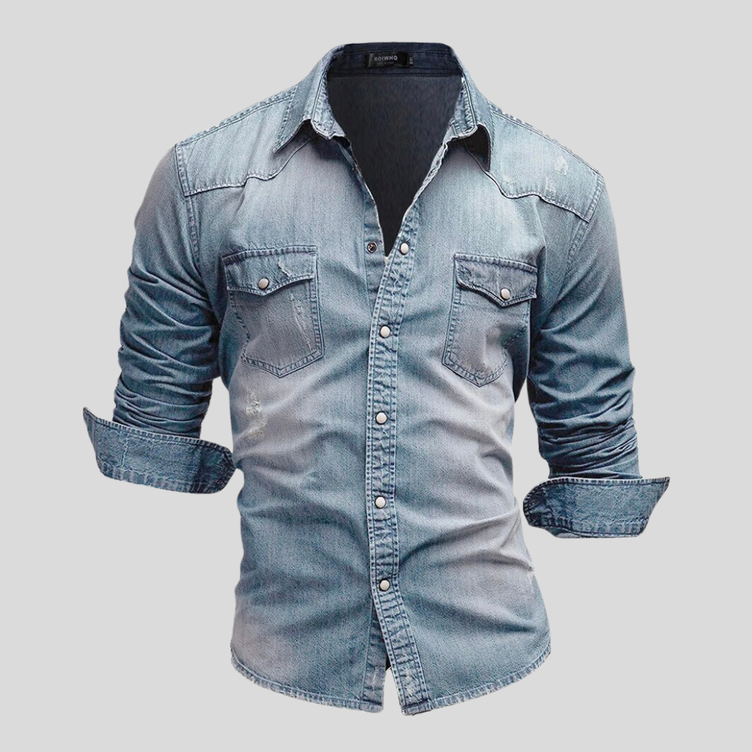Slim Fit Denim Shirt – Lightweight Classic for Men