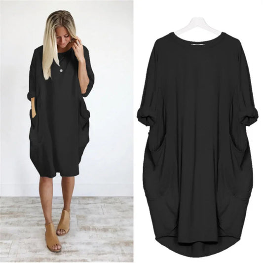 Oversized Cotton Midi Dress – Relaxed and Airy